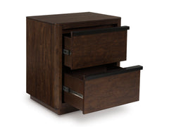 Dilenno Dark Brown Two Drawer Nightstand - Ornate Home