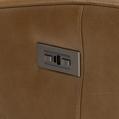 Dillon Beige/Tan Leather Recliner (SKU 301RLO) - Ornate Home