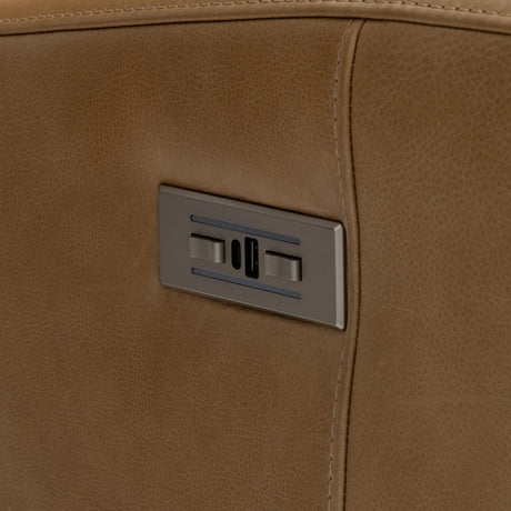 Dillon Beige/Tan Leather Recliner (SKU 301RLO) - Ornate Home