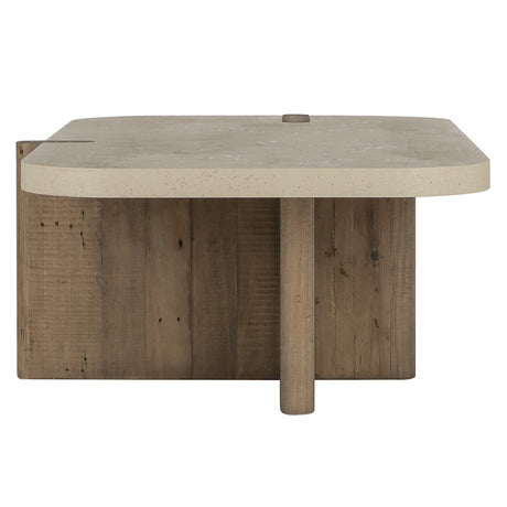 Dillon Natural/Weathered Chalk Coffee Table - Ornate Home