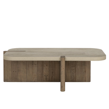 Dillon Natural/Weathered Chalk Coffee Table - Ornate Home