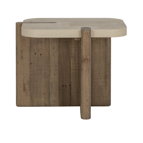 Dillon Natural/Weathered Chalk End Table - Ornate Home