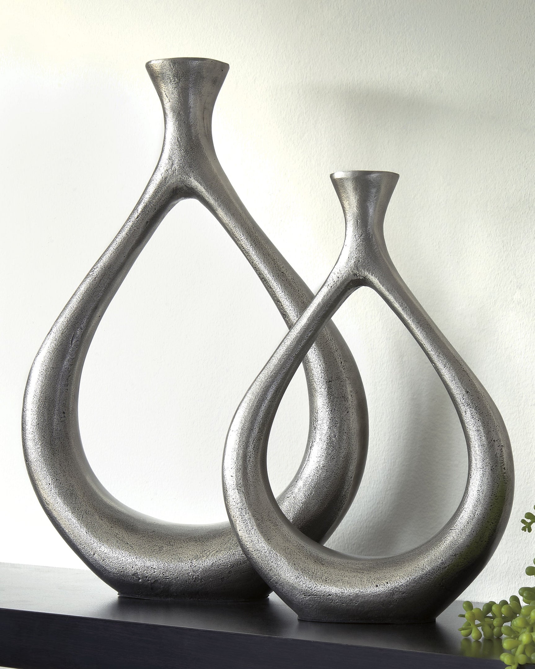 Dimaia Antique Silver Vase (Set of 2) (Online Special Price) - Ornate Home