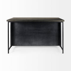 Dimitra Black Dark Iron with Glass Doors Kitchen Island - Ornate Home