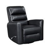 Dimitri Black Swivel Glider Reclining Chair - Ornate Home