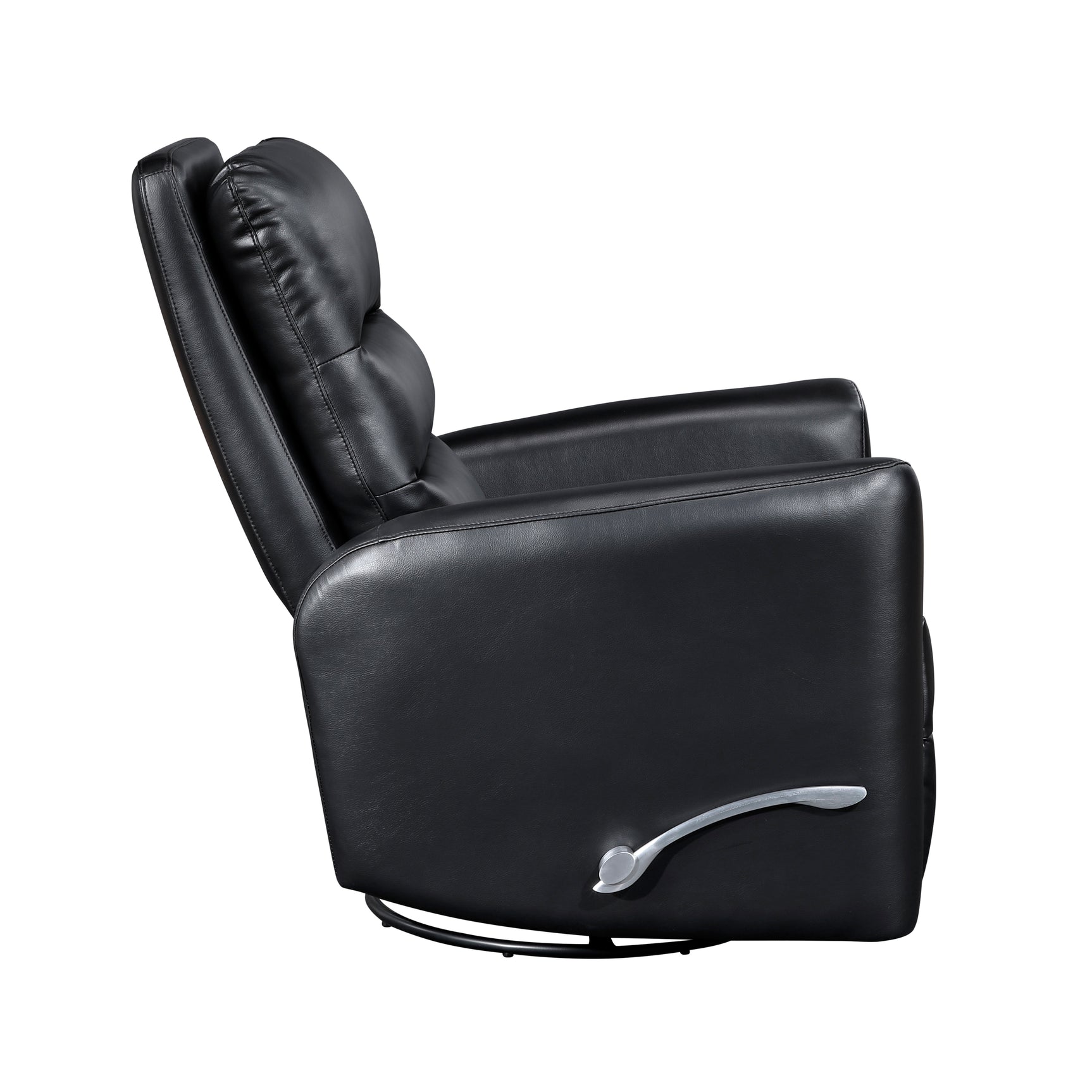 Dimitri Black Swivel Glider Reclining Chair - Ornate Home
