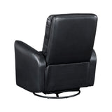 Dimitri Black Swivel Glider Reclining Chair - Ornate Home