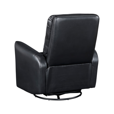 Dimitri Black Swivel Glider Reclining Chair - Ornate Home
