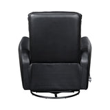 Dimitri Black Swivel Glider Reclining Chair - Ornate Home