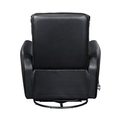 Dimitri Black Swivel Glider Reclining Chair - Ornate Home
