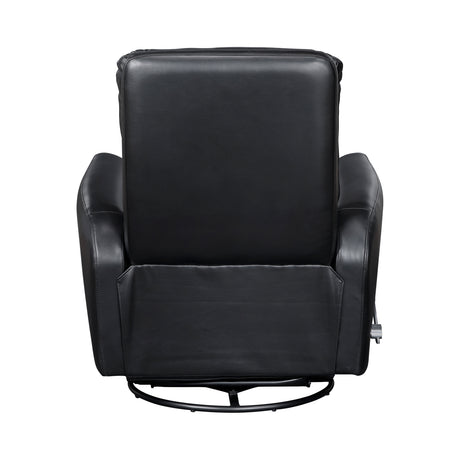 Dimitri Black Swivel Glider Reclining Chair - Ornate Home