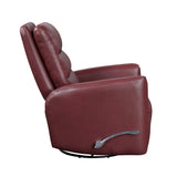 Dimitri Red Swivel Glider Reclining Chair - Ornate Home