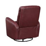 Dimitri Red Swivel Glider Reclining Chair - Ornate Home