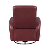 Dimitri Red Swivel Glider Reclining Chair - Ornate Home