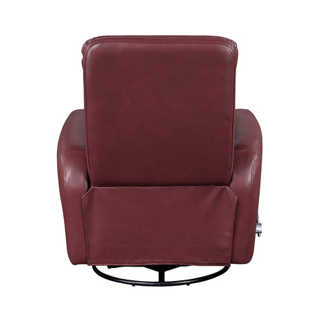Dimitri Red Swivel Glider Reclining Chair - Ornate Home
