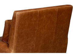 Dimity Brown Distilled Leather Chair - Ornate Home