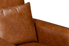 Dimity Brown Distilled Leather Chair - Ornate Home