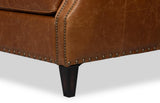 Dimity Brown Distilled Leather Chair - Ornate Home