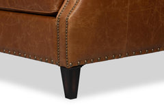 Dimity Brown Distilled Leather Chair - Ornate Home