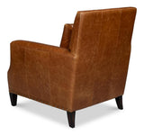 Dimity Brown Distilled Leather Chair - Ornate Home