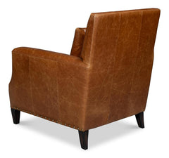 Dimity Brown Distilled Leather Chair - Ornate Home