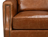 Dimity Brown Distilled Leather Chair - Ornate Home