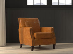 Dimity Brown Distilled Leather Chair - Ornate Home