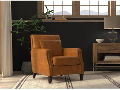 Dimity Brown Distilled Leather Chair - Ornate Home