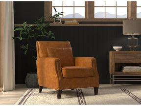 Dimity Brown Distilled Leather Chair - Ornate Home