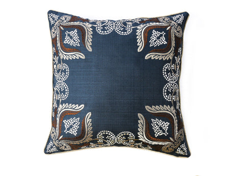 Dina Navy Pillow (Set of 2) - Ornate Home