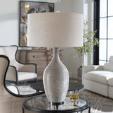 Dinah Gray Textured Table Lamp - Ornate Home
