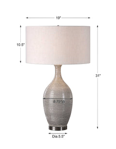 Dinah Gray Textured Table Lamp - Ornate Home