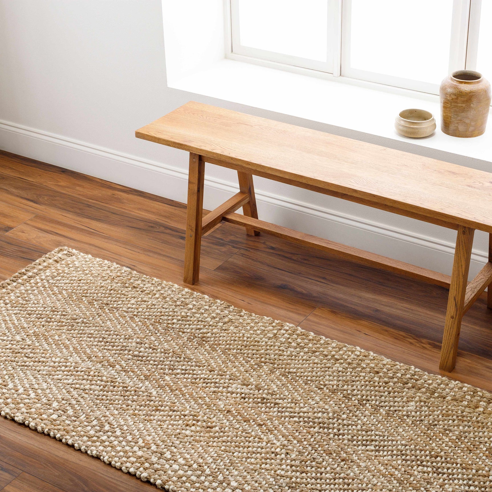 Dinah Natural Textured Jute Rug - Ornate Home