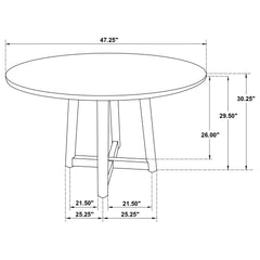 Dinah Walnut Dining Room Table - Ornate Home
