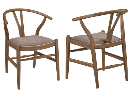 Dinah Walnut Side Chair (Set of 2) - Ornate Home