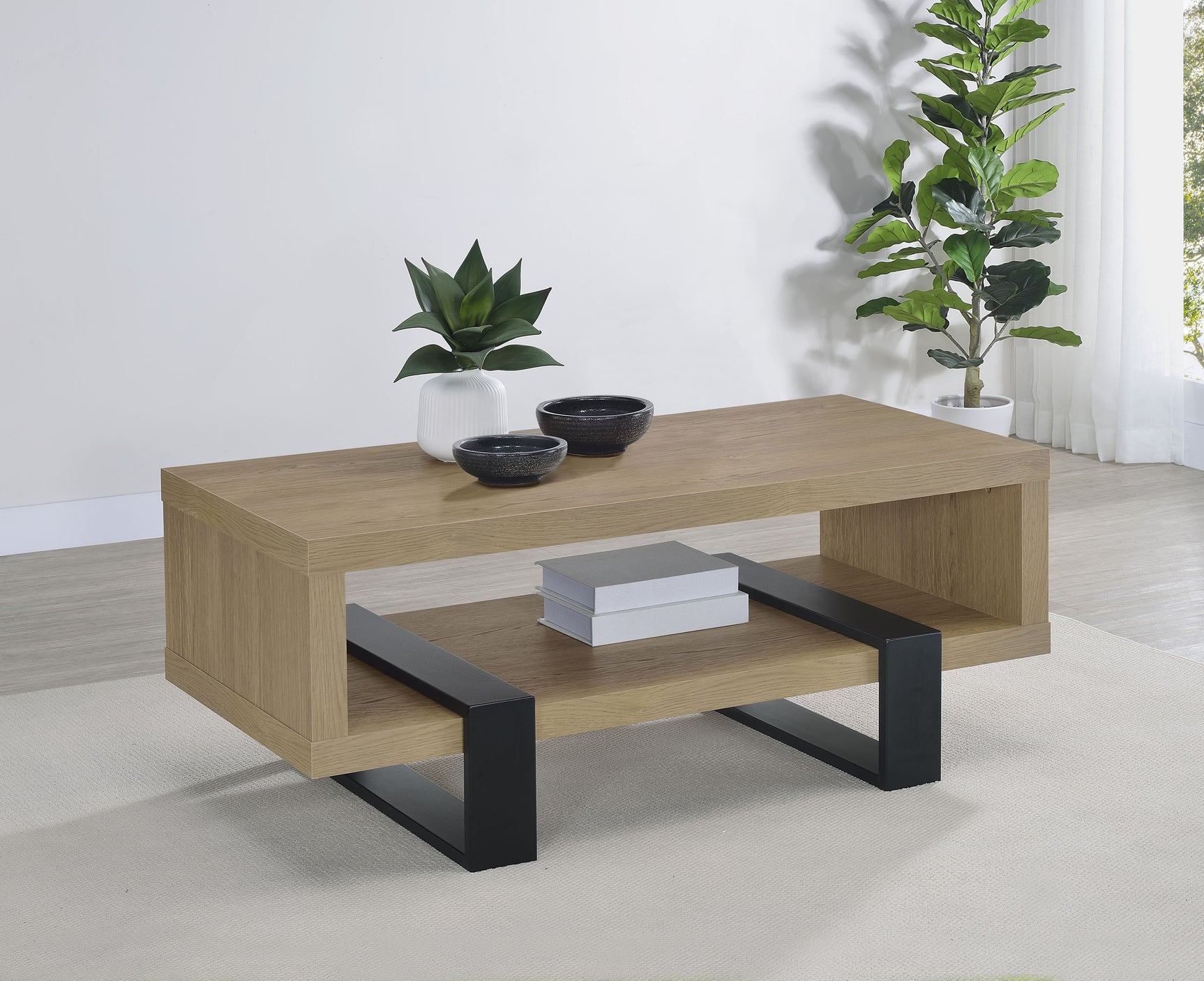 Dinard Latte Engineered Wood Cocktail Coffee Table - Ornate Home