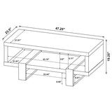 Dinard Mango Engineered Wood Cocktail Coffee Table - Ornate Home