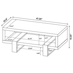 Dinard Mango Engineered Wood Cocktail Coffee Table - Ornate Home