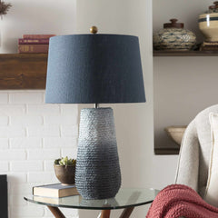 Dingras Pale Blue Jute Table Lamp - Clearance - Ornate Home