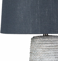 Dingras Pale Blue Jute Table Lamp - Clearance - Ornate Home