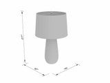 Dingras Pale Blue Jute Table Lamp - Clearance - Ornate Home