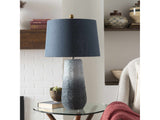Dingras Pale Blue Jute Table Lamp - Ornate Home