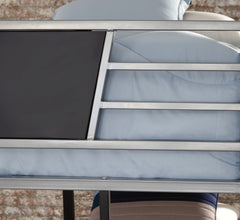 Dinsmore Black/Gray Twin over Twin Bunk Bed & 2 Mattresses - Ornate Home