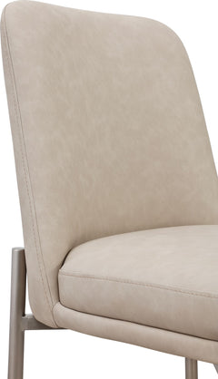Dion Camel/Brushed Nickel Upholstered Counter Stool (Set of 2) - Ornate Home