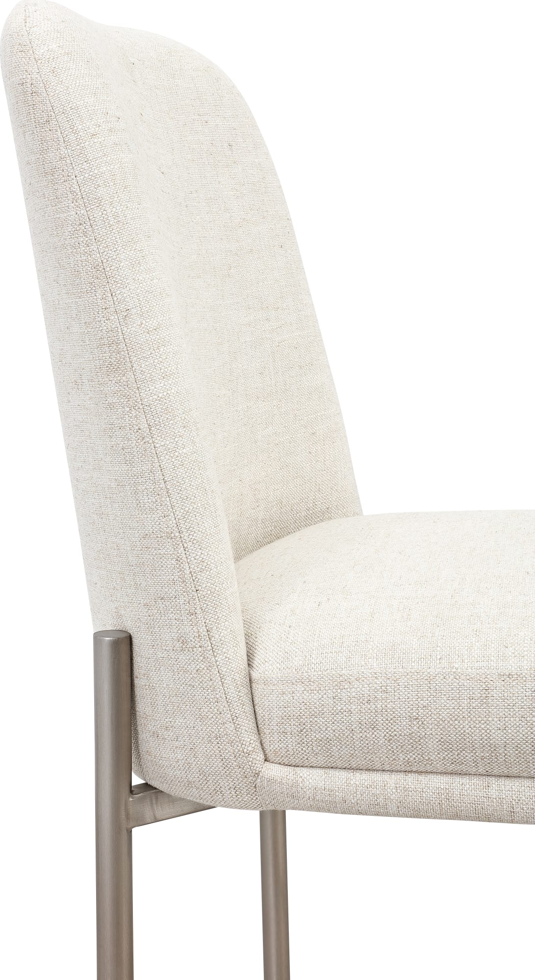 Dion Natural/Brushed Nickel Upholstered Bar Stool - Ornate Home