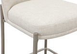 Dion Natural/Brushed Nickel Upholstered Counter Stool - Ornate Home