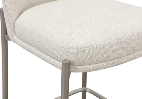 Dion Natural/Brushed Nickel Upholstered Counter Stool - Ornate Home