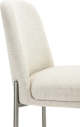 Dion Natural/Brushed Nickel Upholstered Counter Stool (Set of 2) - Ornate Home