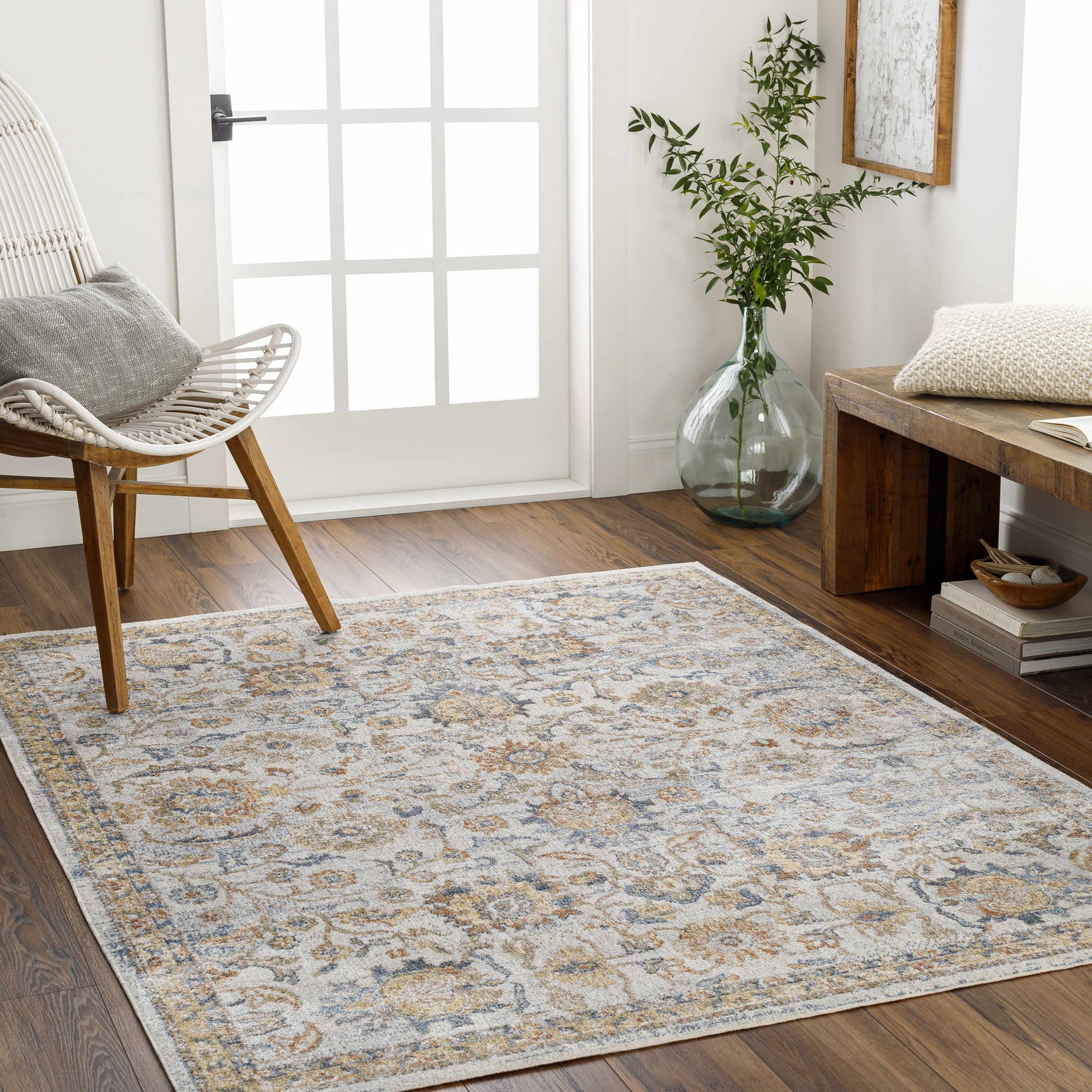Dion Washable Floral Rug - Clearance - Ornate Home