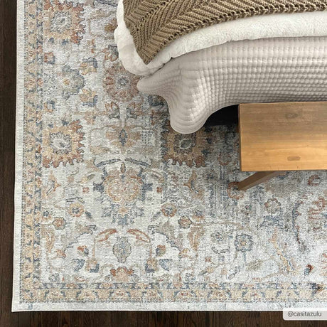 Dion Washable Floral Rug - Ornate Home